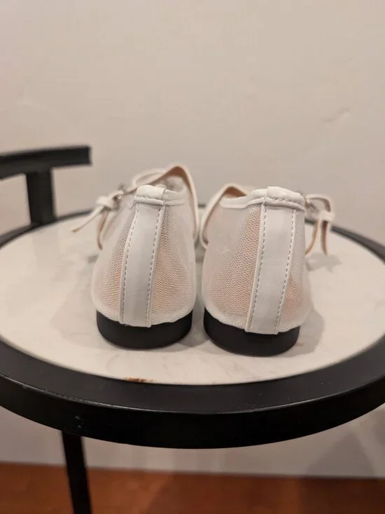 Leopard Mesh Dress Shoe • White Slip‑On • Size 8.5 • NIB - Picture 2 of 3